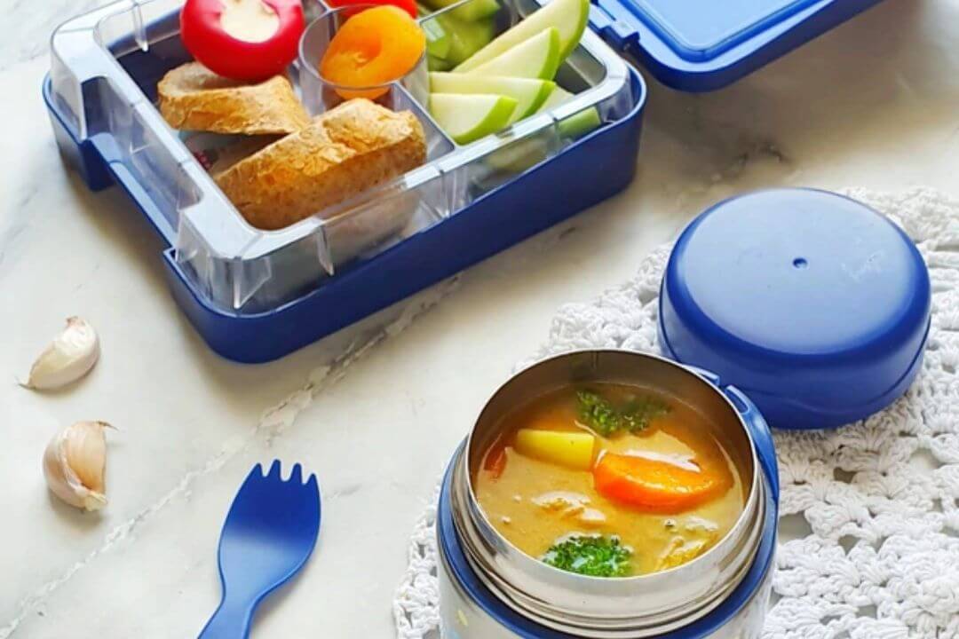 quick curry soup with chicken and veggies