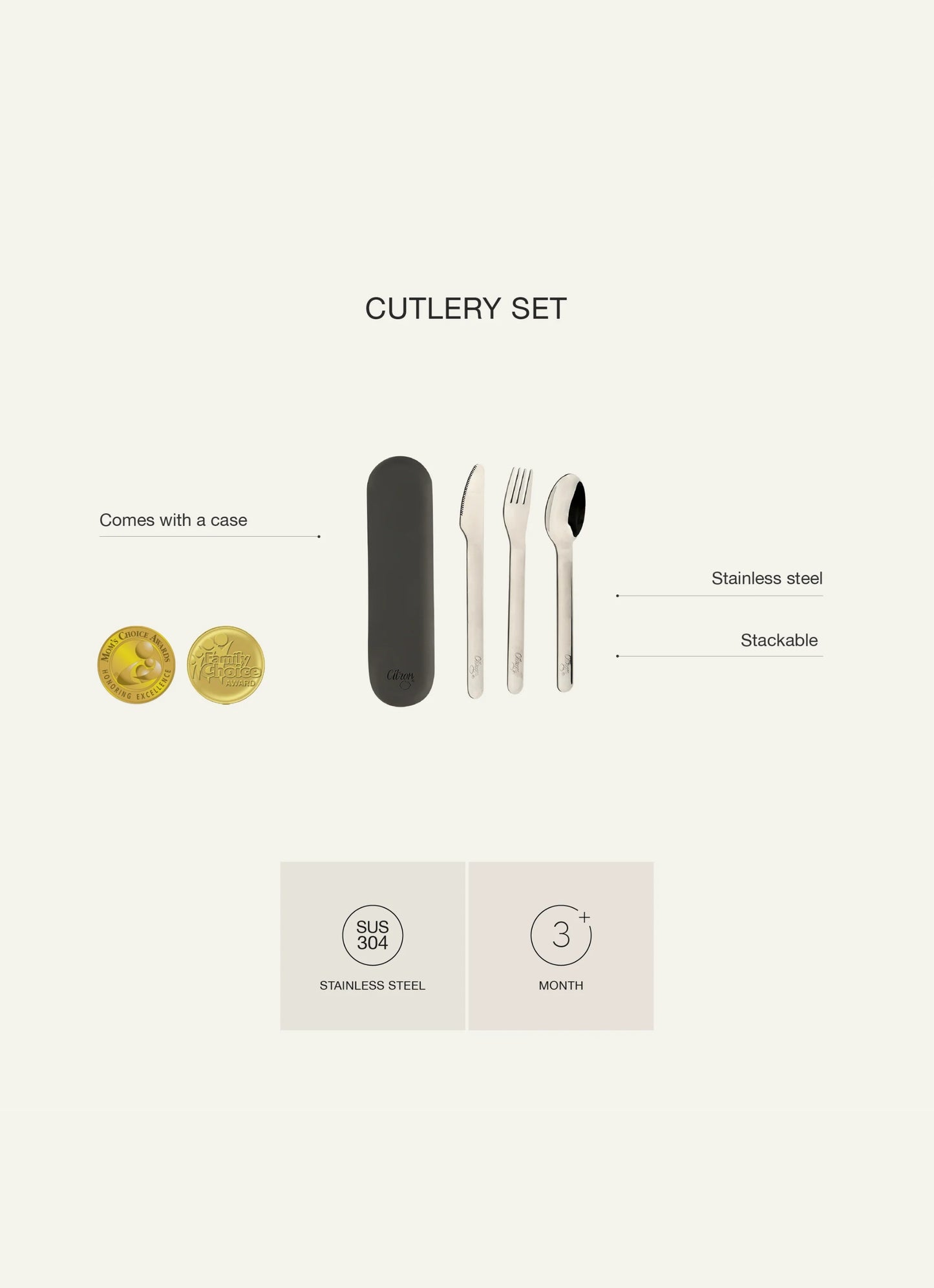 Cutlery Set with Silicon Case - Dark Blue