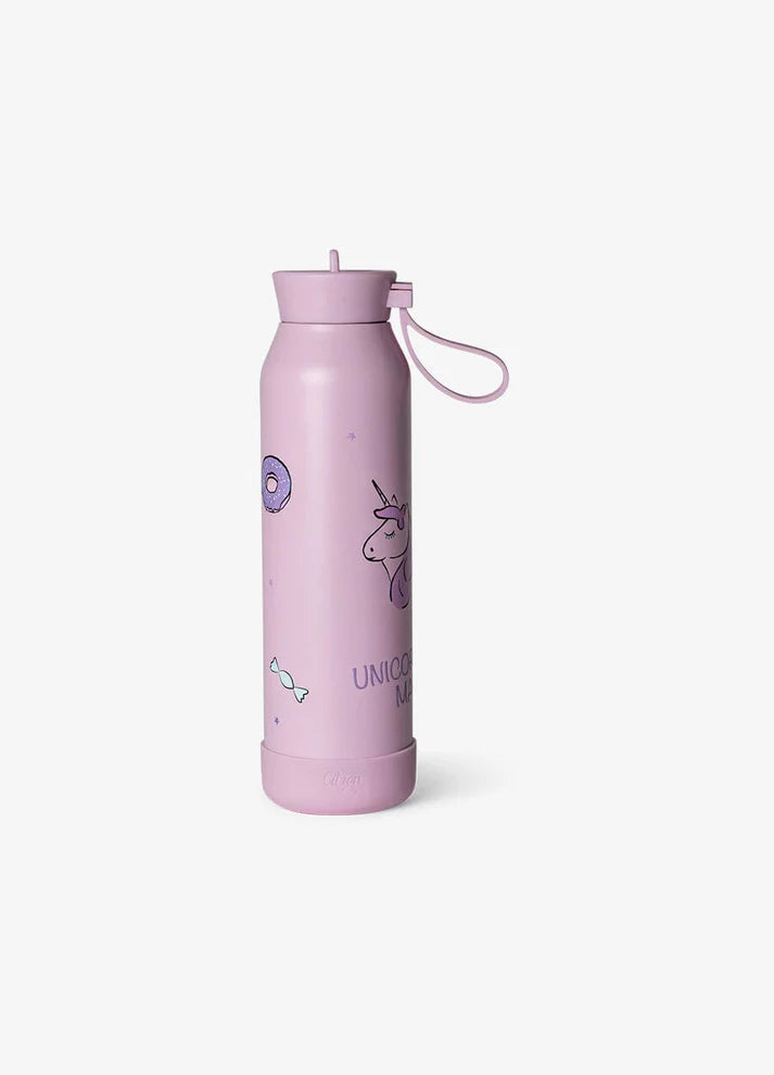 500ml Insulated Water Bottle - Stormy Unicorn