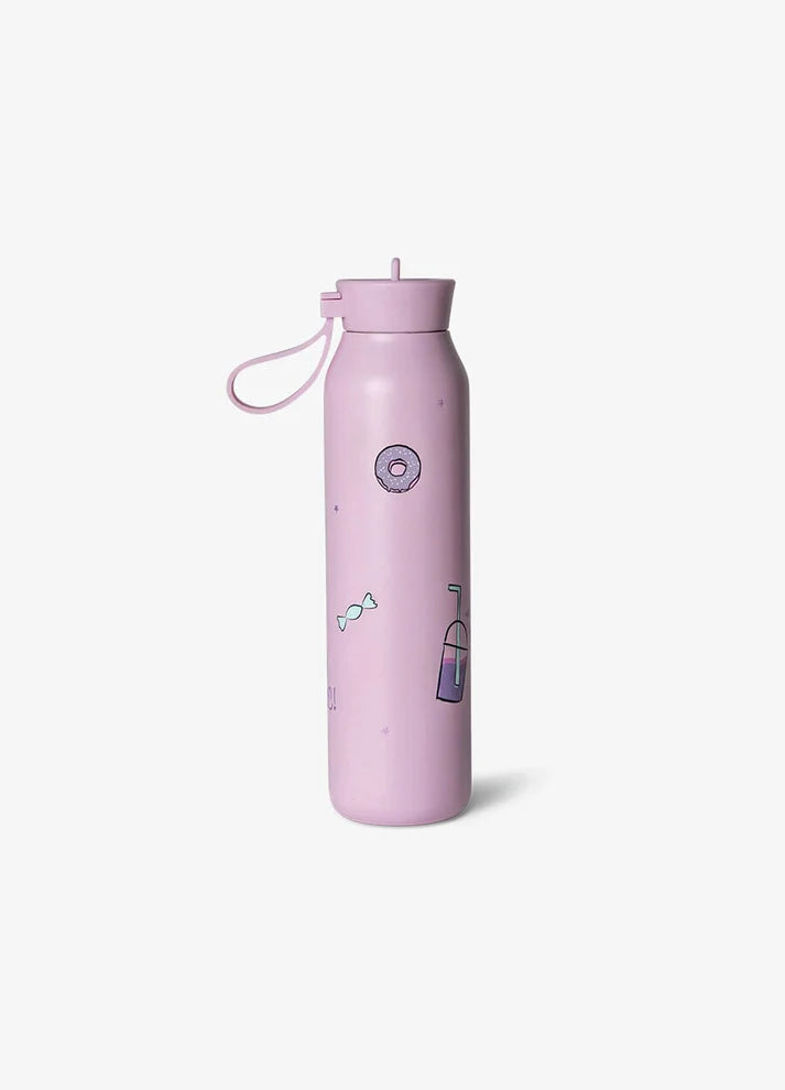 500ml Insulated Water Bottle - Stormy Unicorn