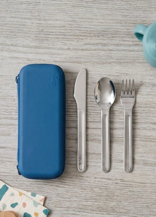 Cutlery Set with pouch - Blue