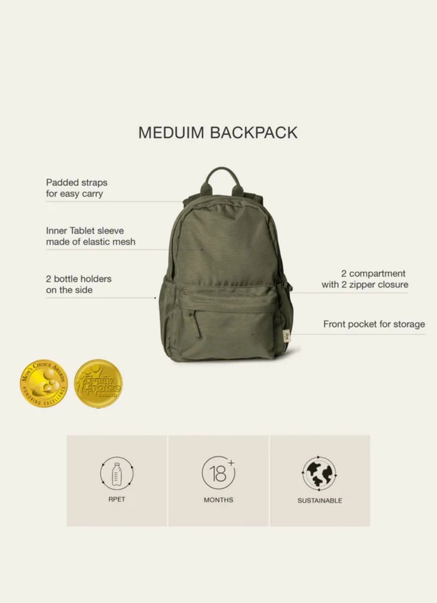 Kids Medium Backpack (18m+) - Ballerina