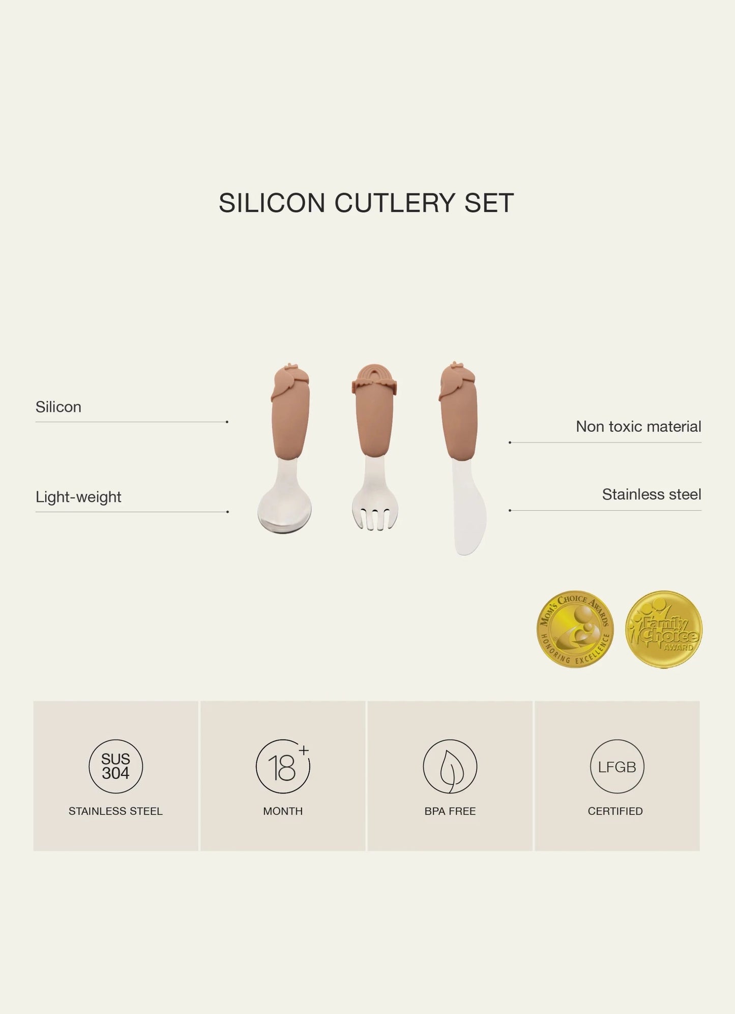3-Piece Unicorn Cutlery Set