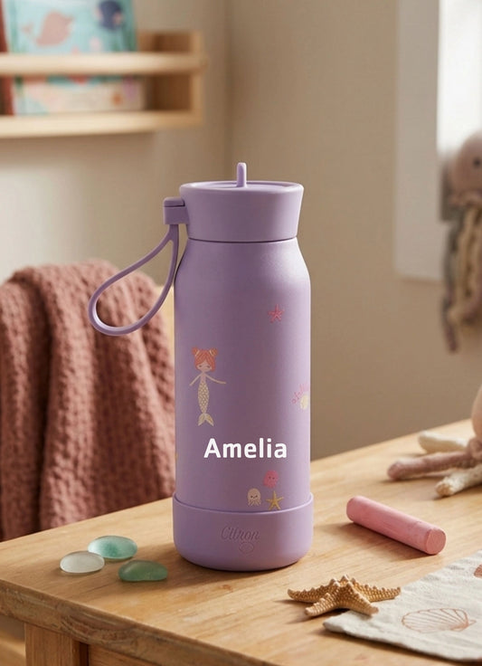 250ml Insulated Water Bottle - Mermaid