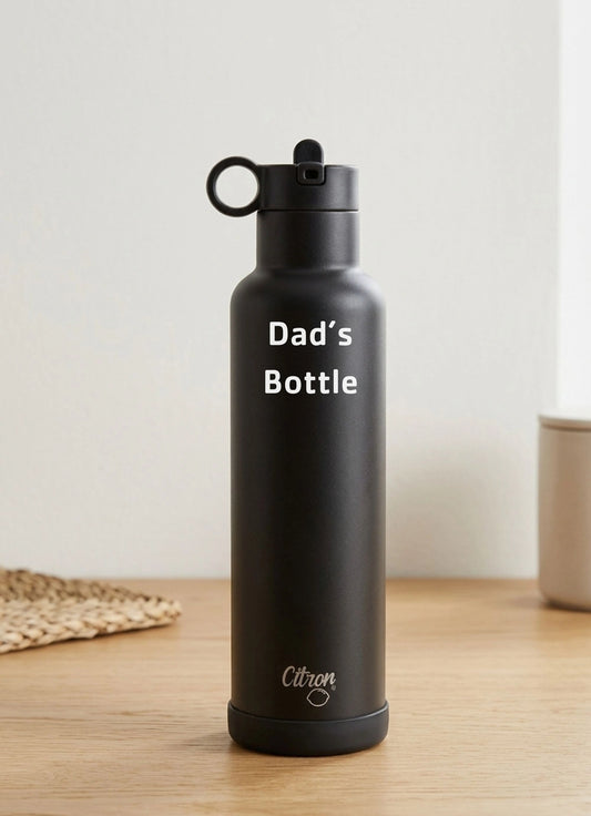 750ml Insulated Water Bottle - Black
