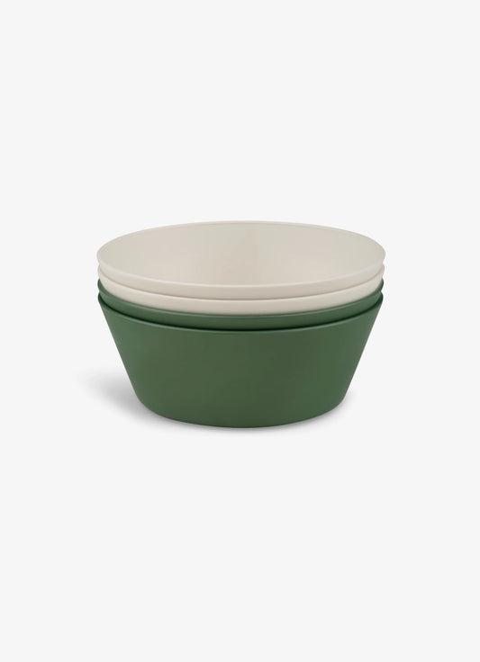 Eco Bowls Set of 4 - Green/ Cream