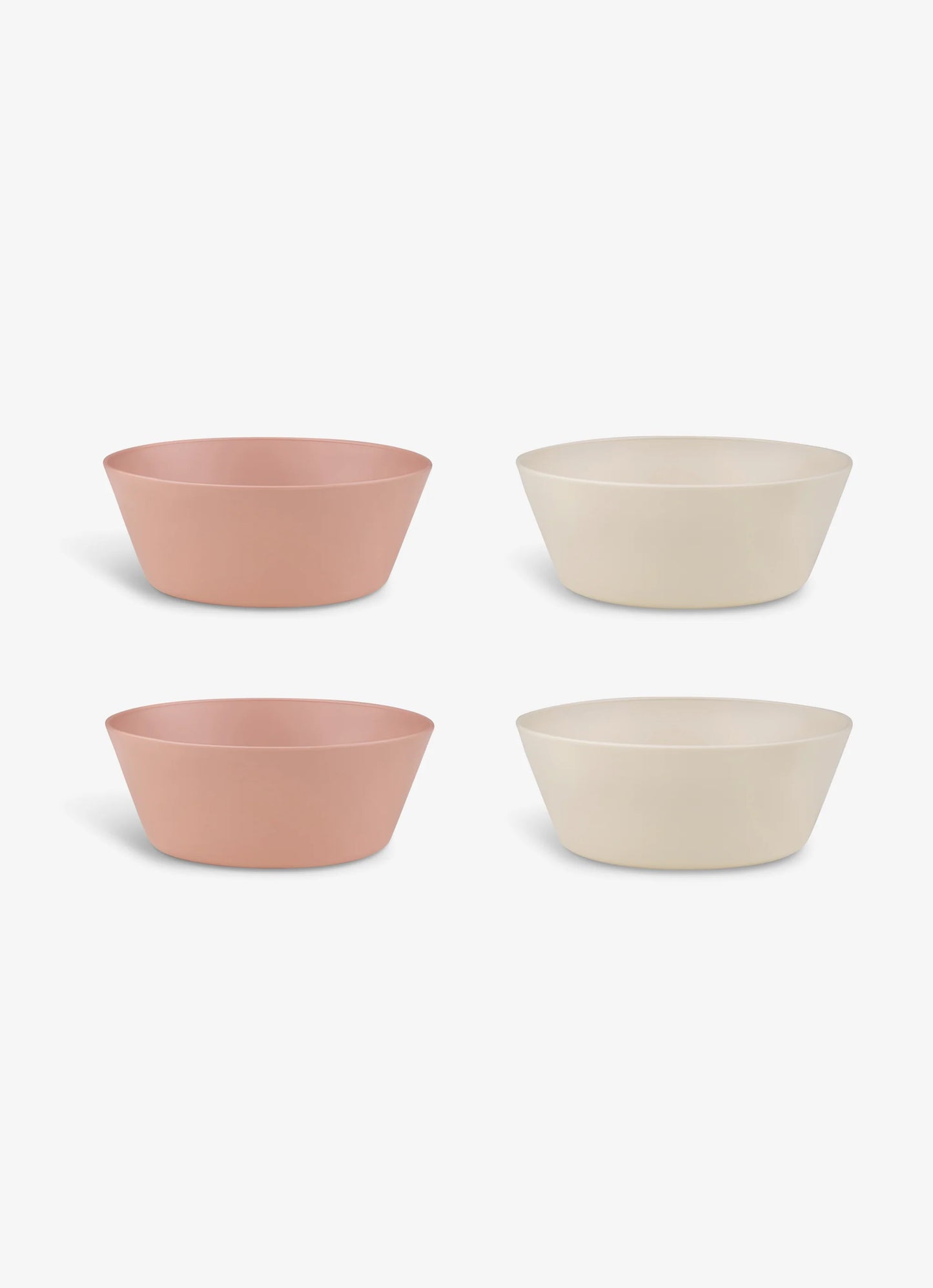 Eco Bowls Set of 4 in Pink/ Cream