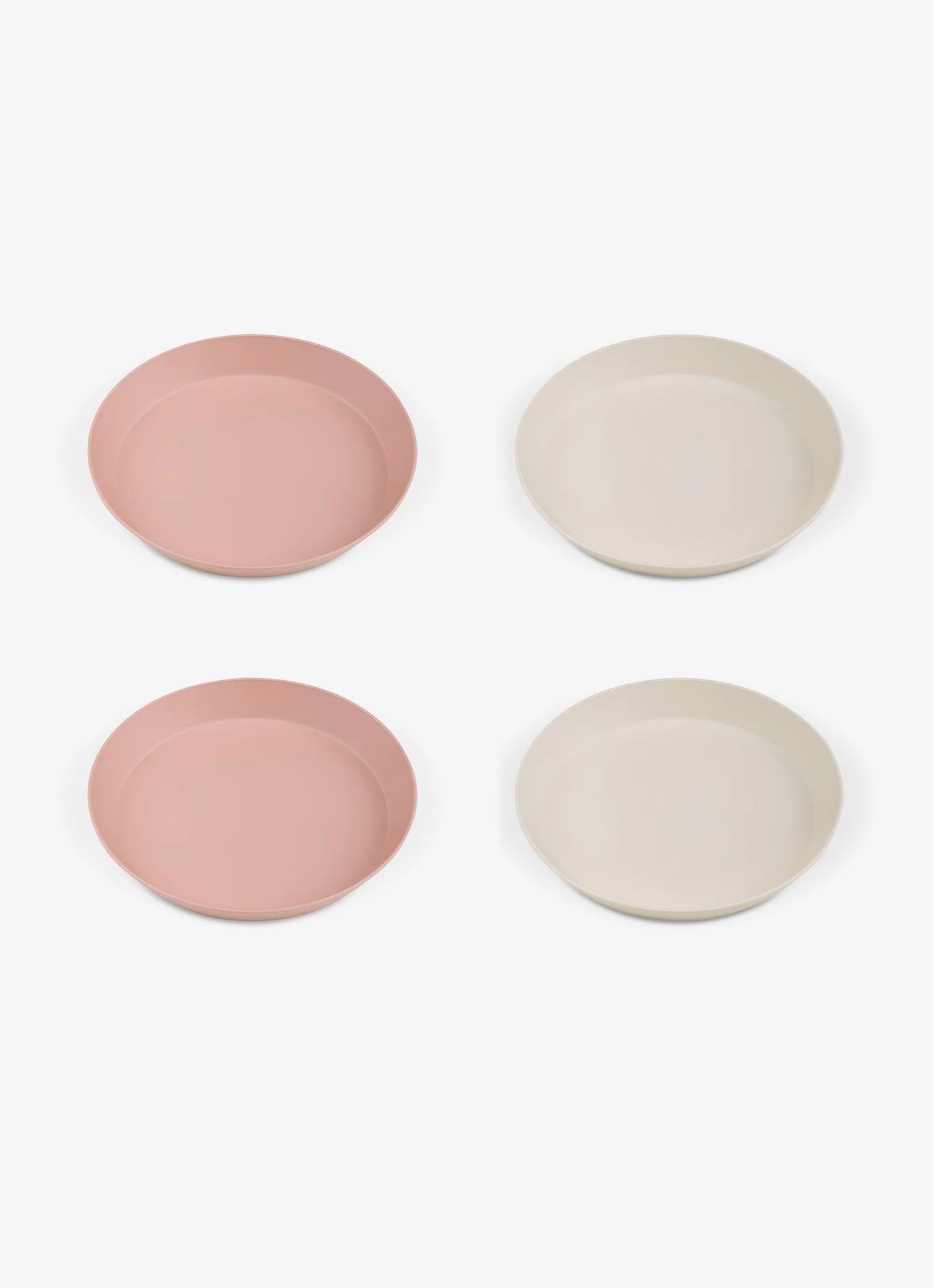 Eco Plates Set of 4 - Pink/Cream