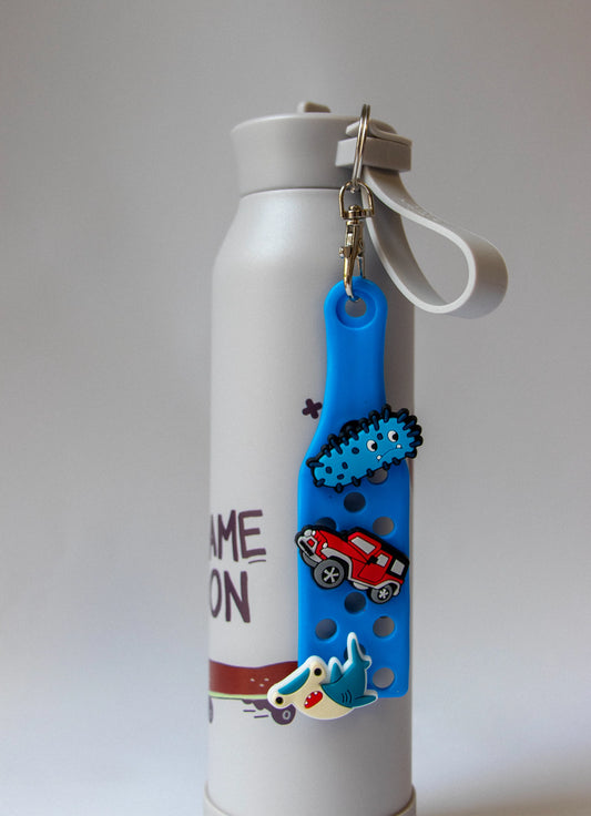 Keyring With Charms - Blue