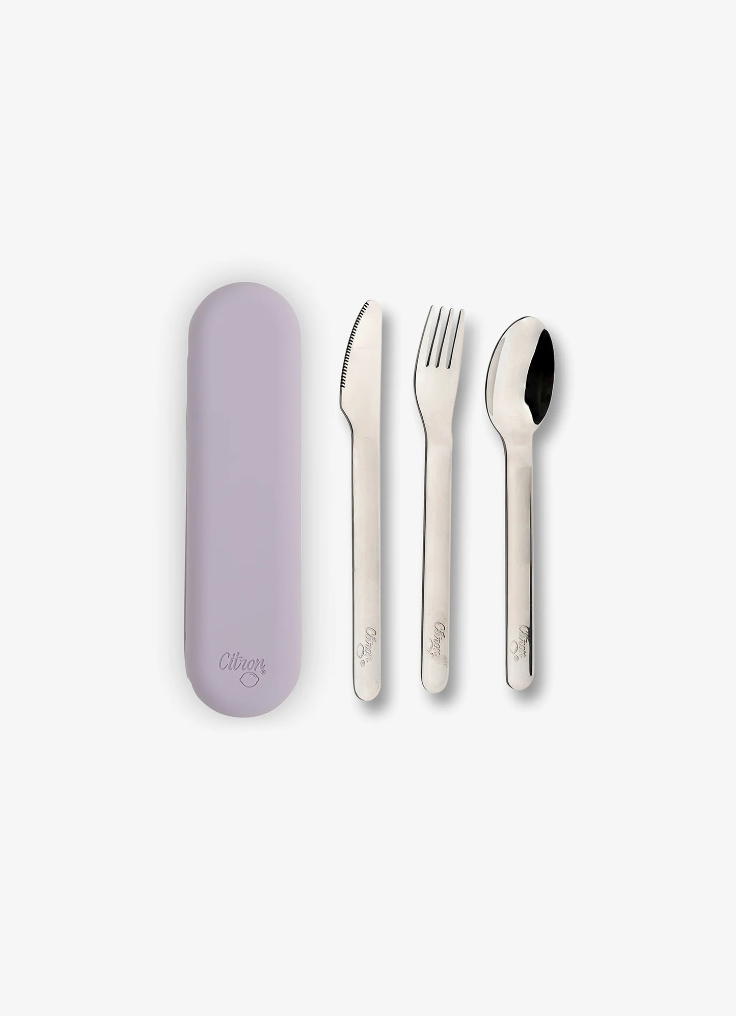 Cutlery Set with Silicon Case - Purple
