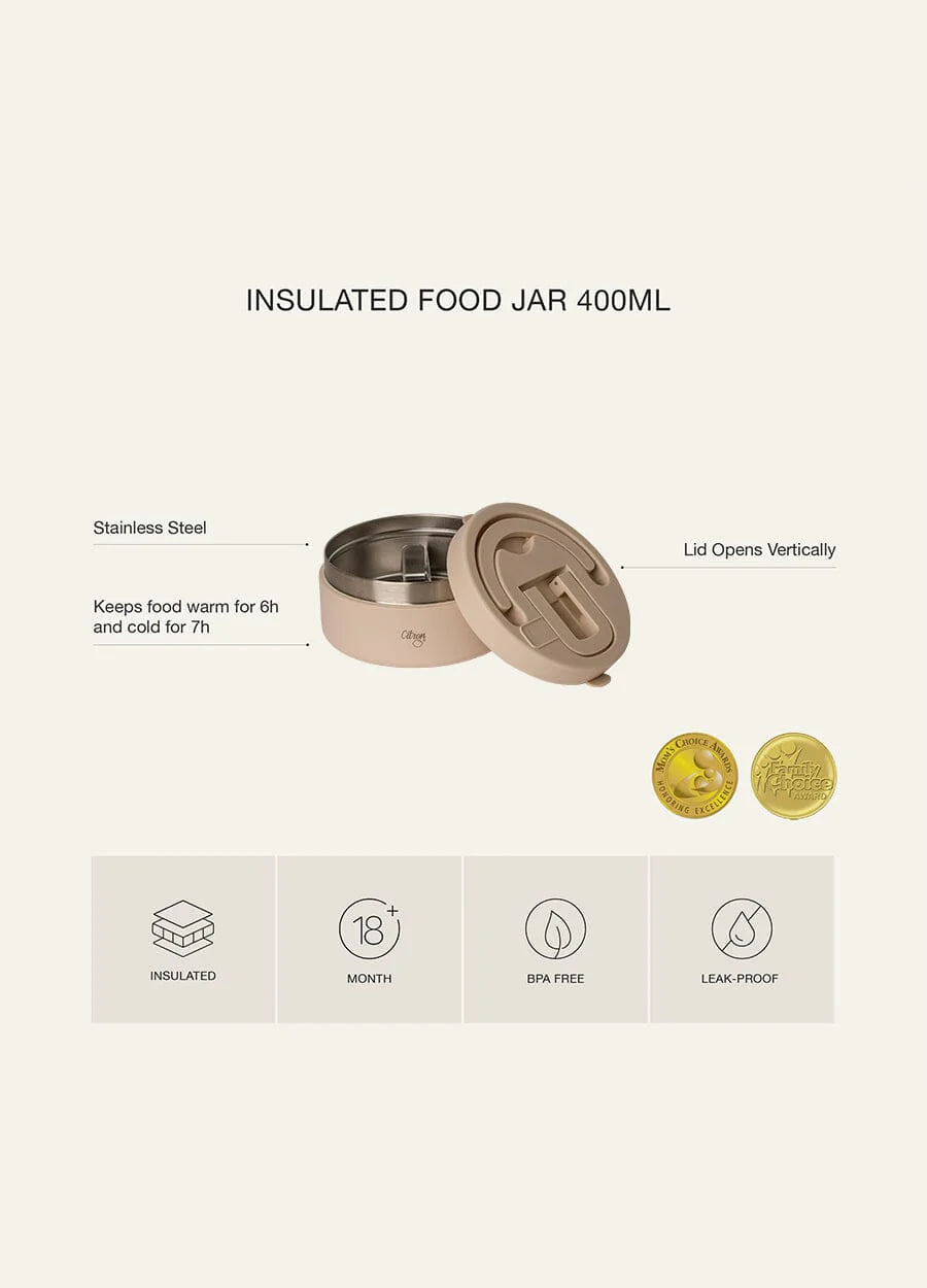Insulated Food Jar 400ml - Beige