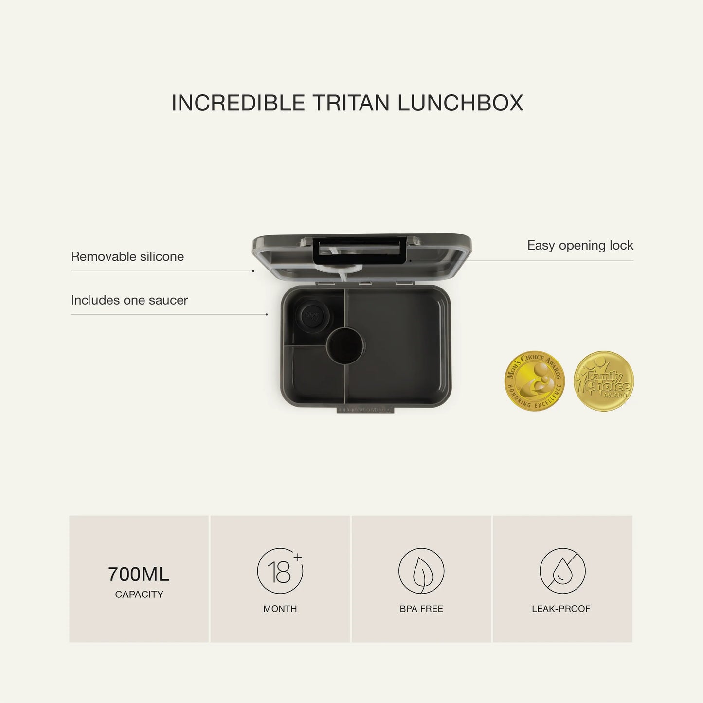 Lunch box Tritan Yellow Thunder