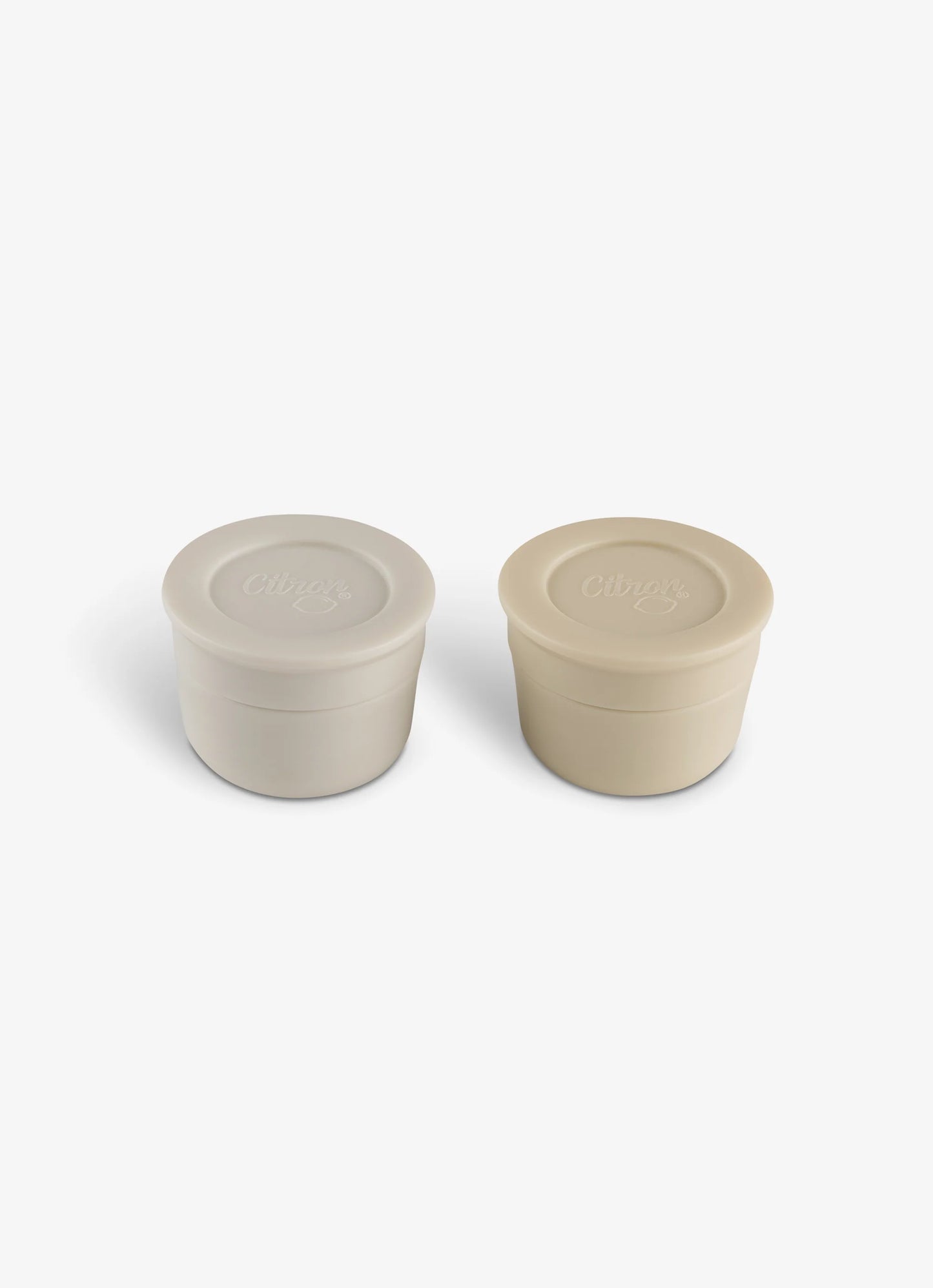 Set Of 2 Saucer Cups Light Grey/Cream