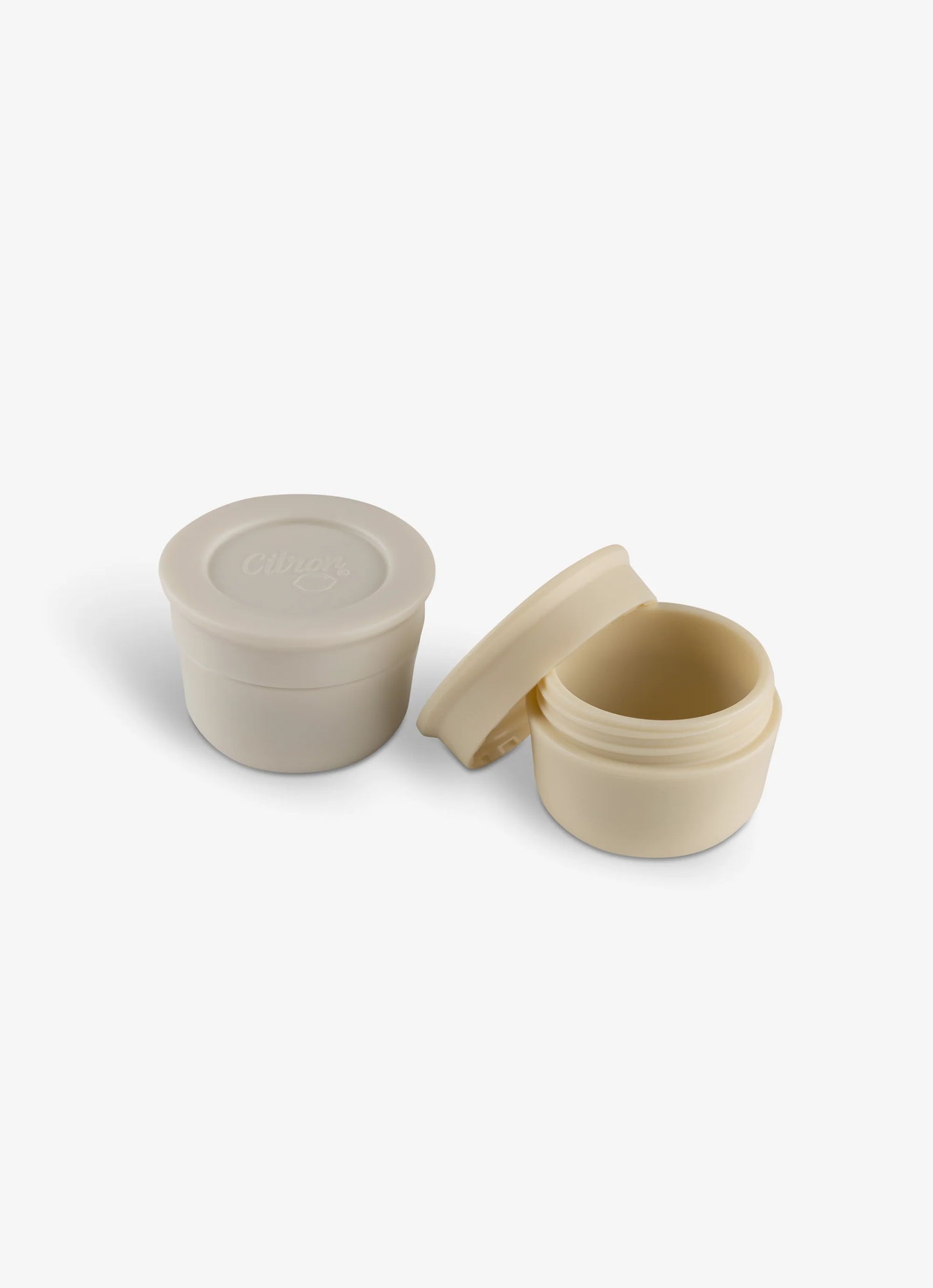 Set Of 2 Saucer Cups Light Grey/Cream