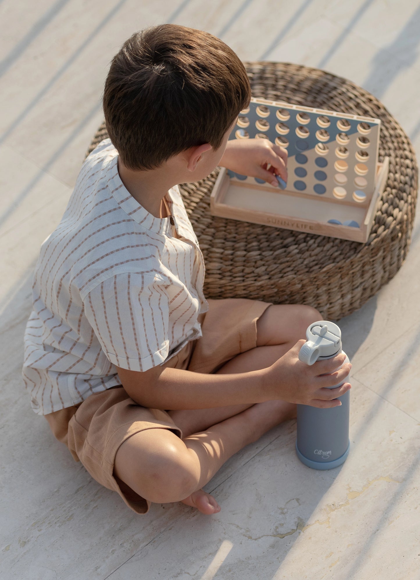 500ml Insulated Water Bottle - Dusty Blue