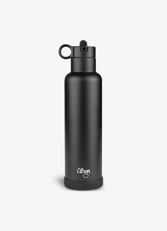 750ml Insulated Water Bottle - Black