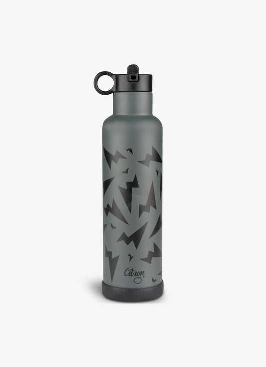 750ml Insulated Water Bottle - Thunder Black