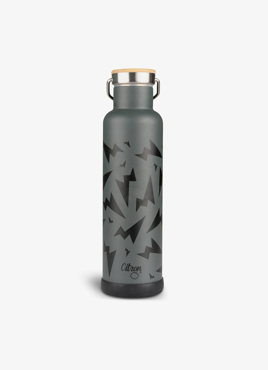 750ml Insulated Water Bottle - Thunder Black