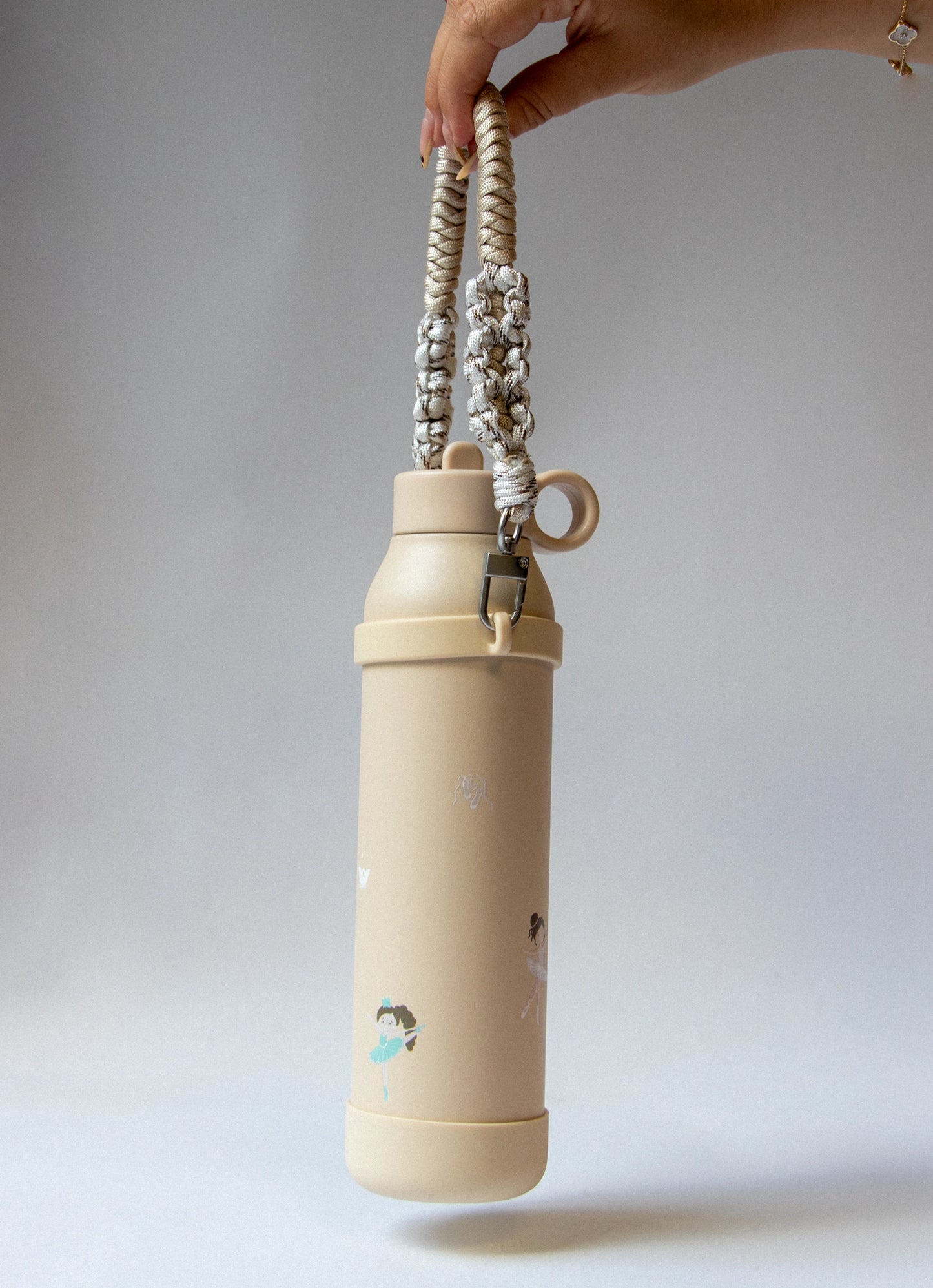 Woven Water Bottle Handle Strap - Beige