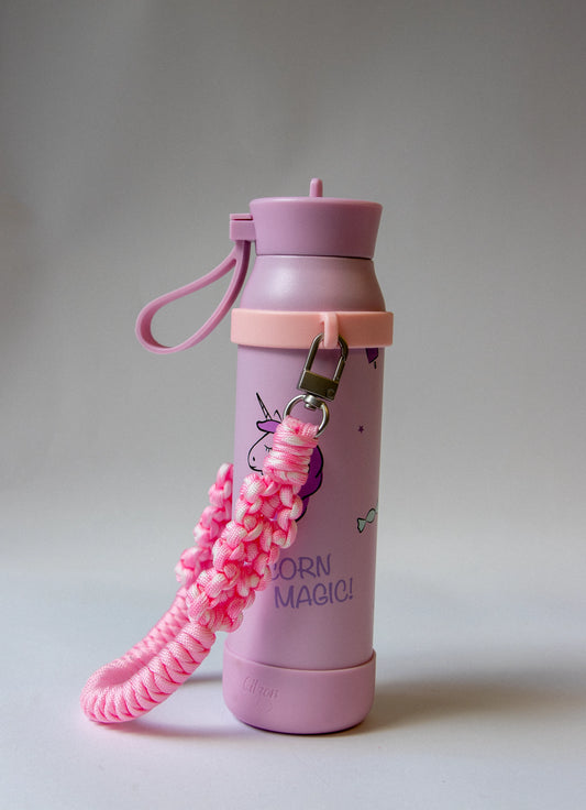 Woven Water Bottle Handle Strap - Pink