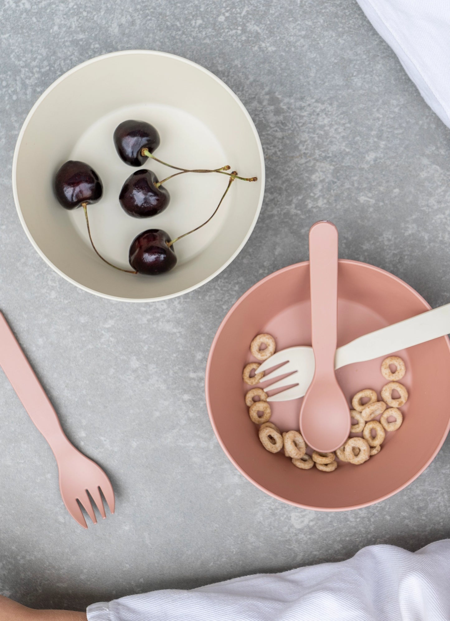 Eco Bowls Set of 4 - Pink/ Cream