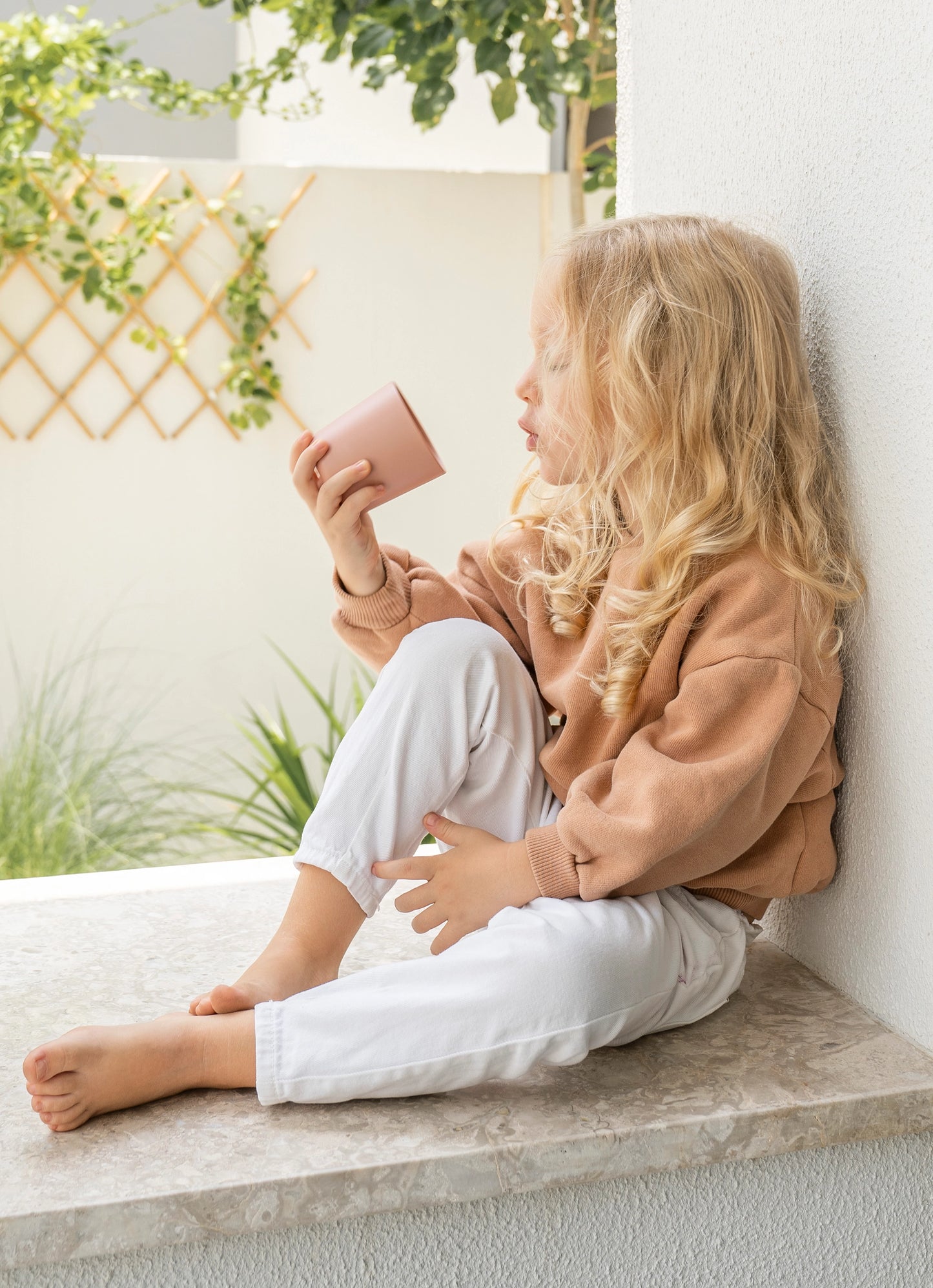 Eco Cups Set of 4 - Pink/ Cream