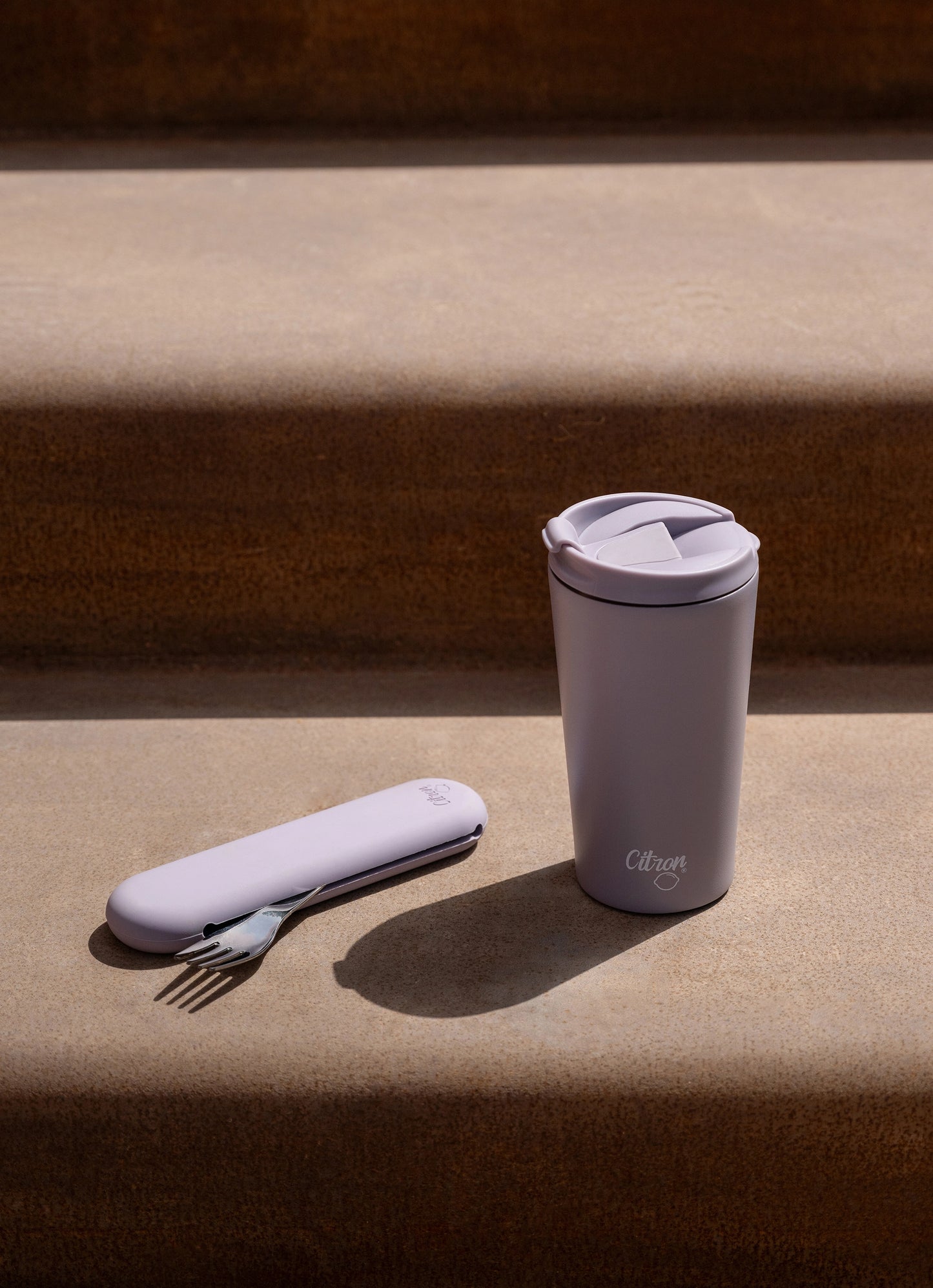 Cutlery Set with Silicon Case - Purple