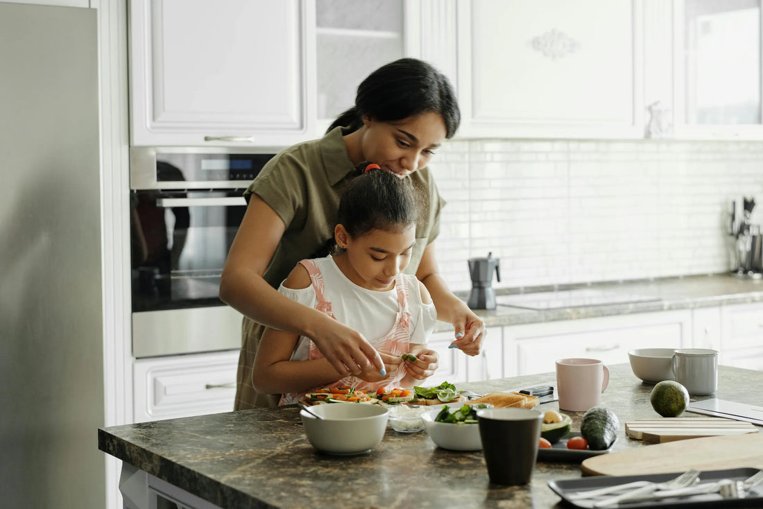 How can I set up a lunch-packing station so kids pack their own lunches?