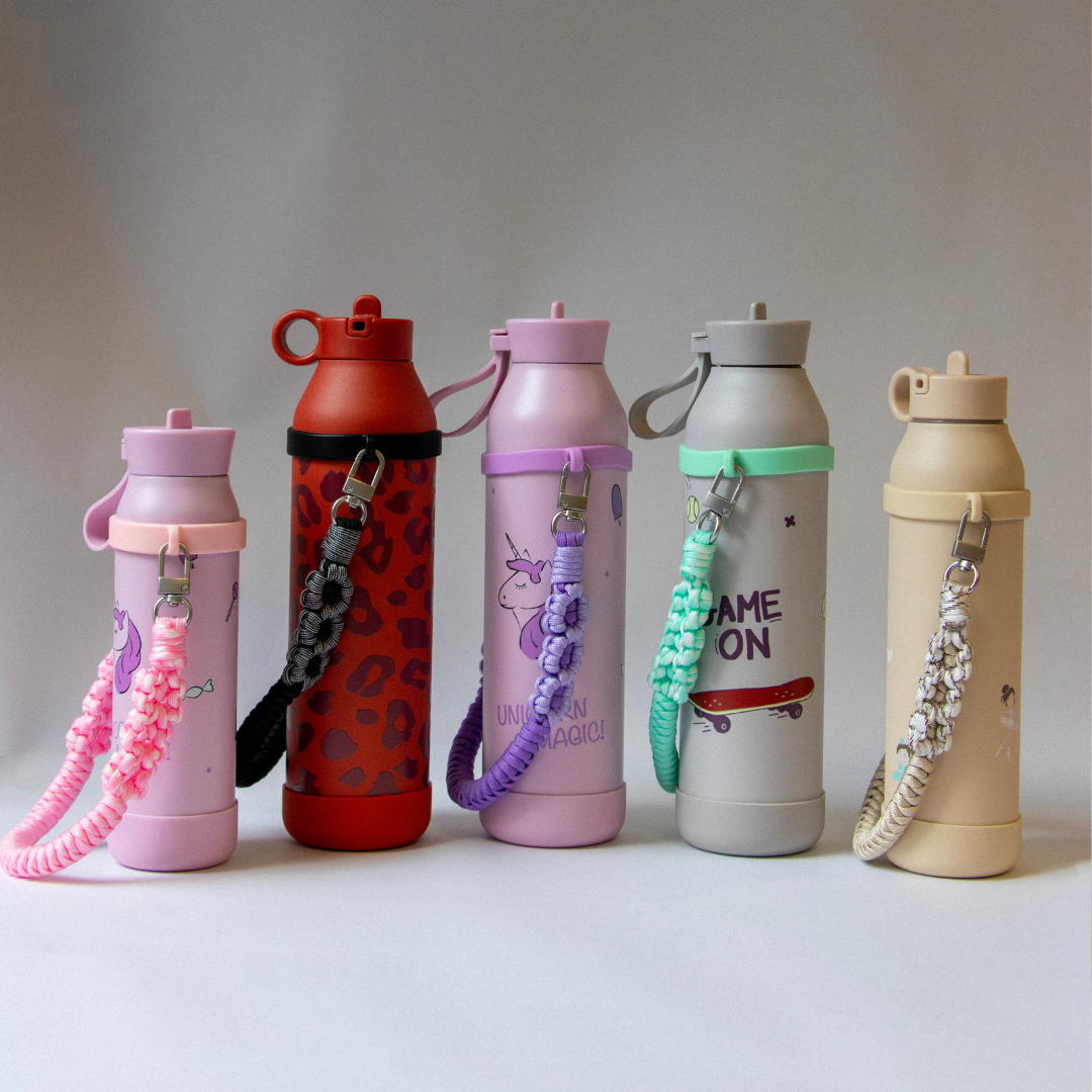 Woven bottle handles