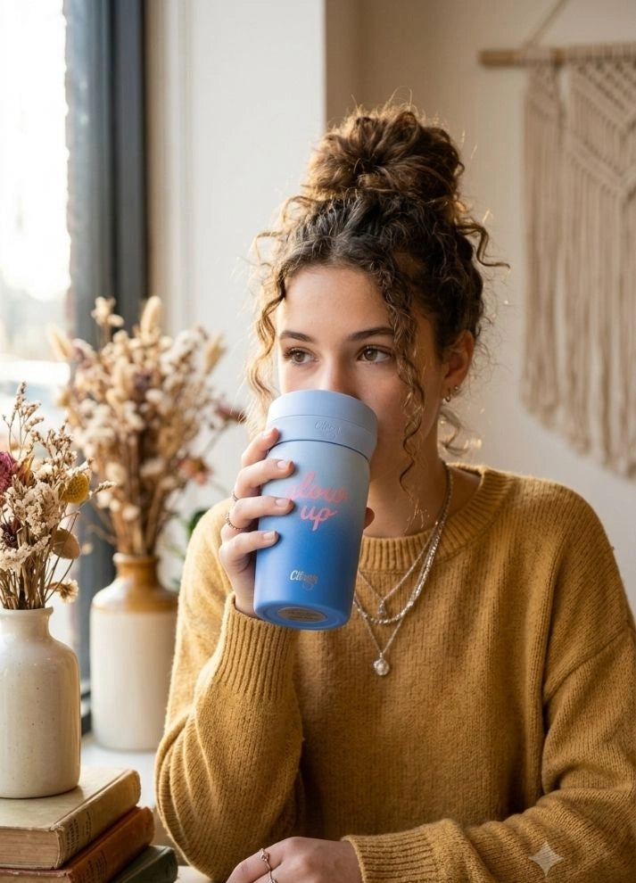 Travel Mug 320ml - Glow Up Blue