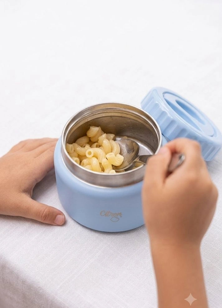 Insulated Food Flask 250ml - Baby Blue