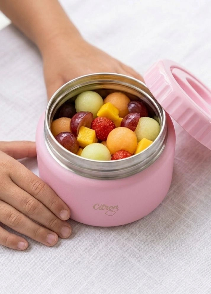 Insulated Food Flask 250ml - Baby Pink