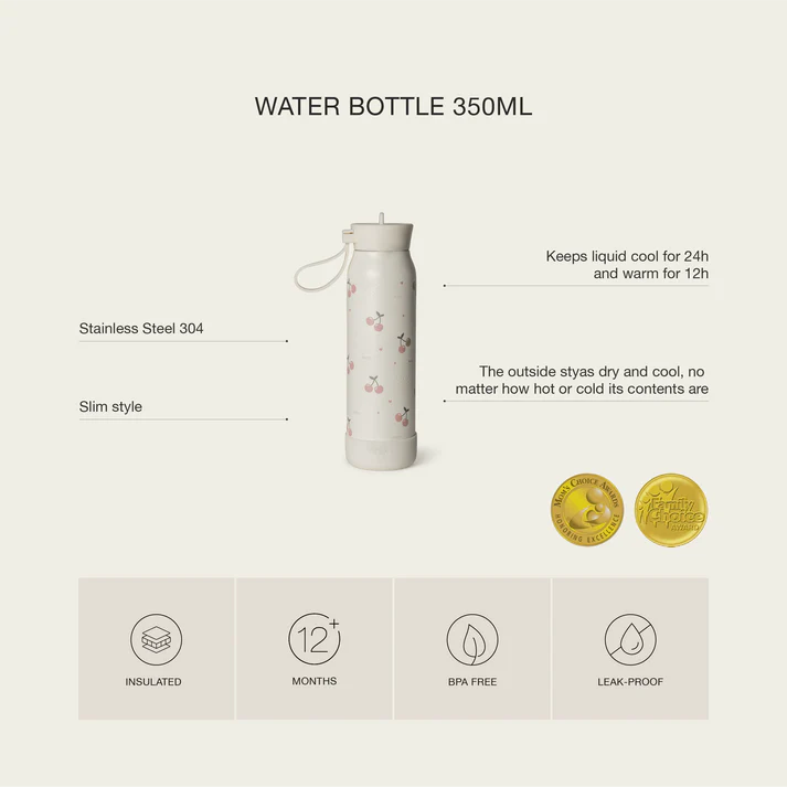 350ml Insulated Water Bottle Cherry