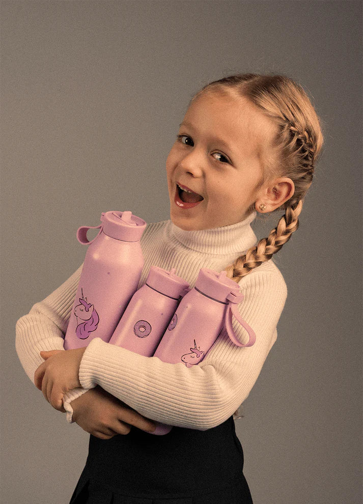 350ml Insulated Water Bottle Stormy Unicorn