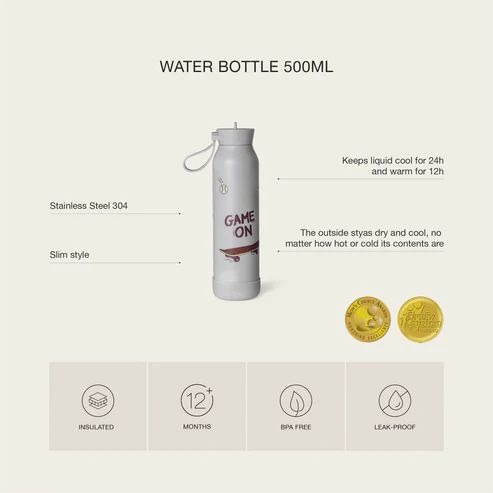 500ml Insulated Water Bottle Cool Kid