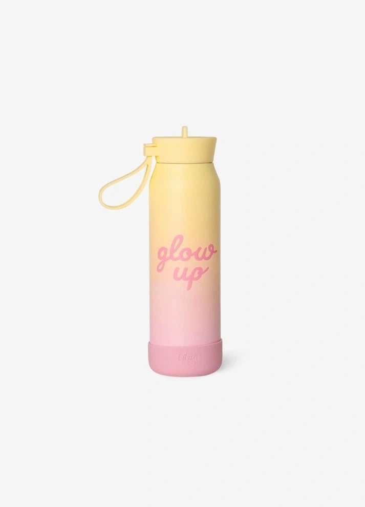 350ml Insulated Water Bottle - Glow Up Pink/Yellow