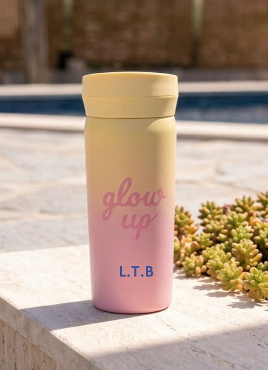 Travel Mug 450ml - Glow Up Pink/Yellow