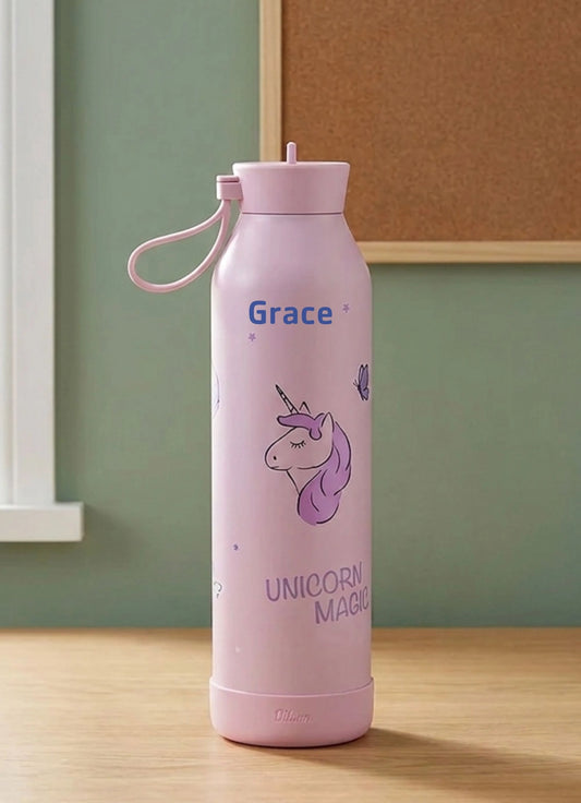 750ml Insulated Water Bottle - Stormy Unicorn