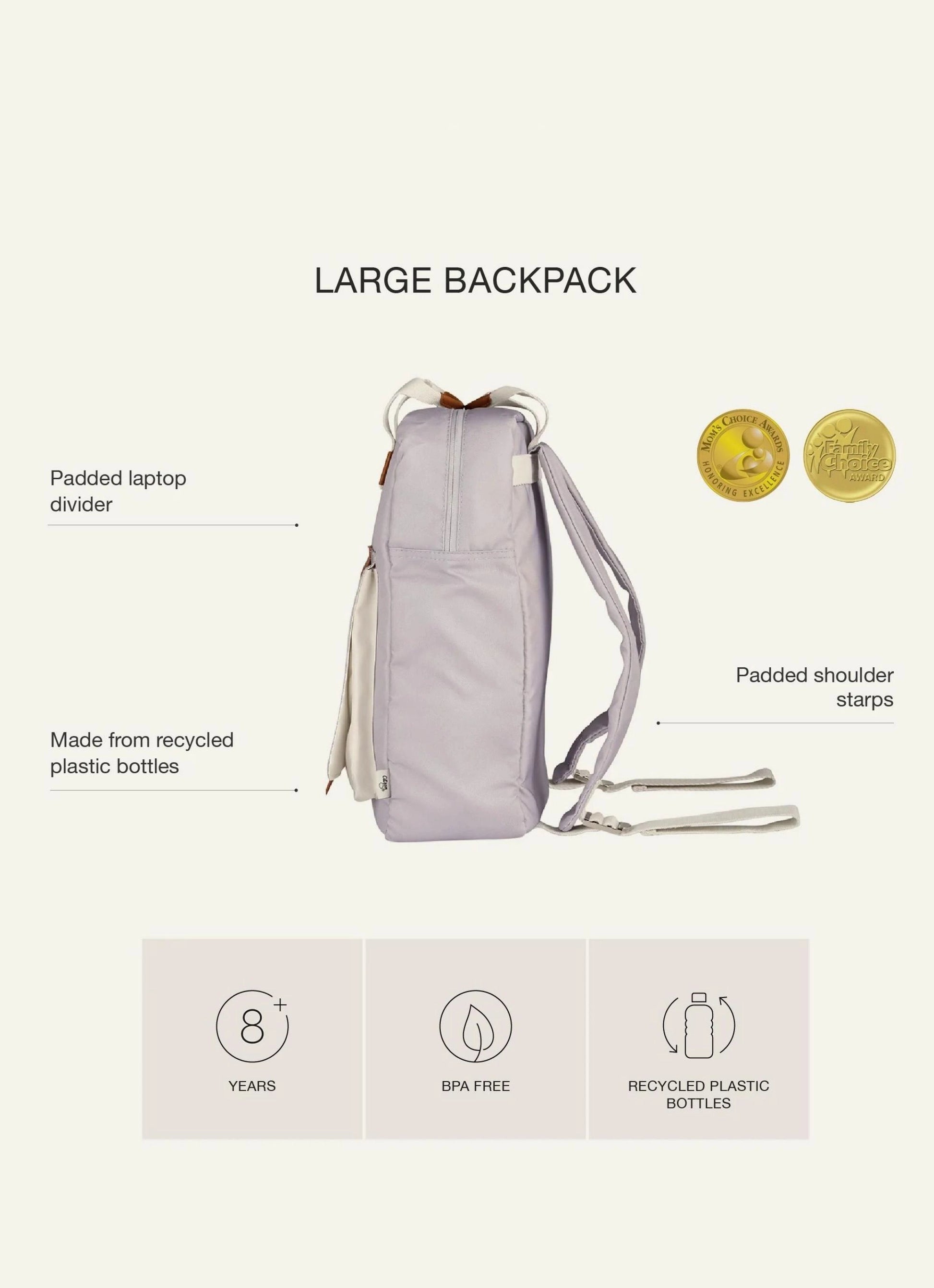 Large Backpack Laptop Compartment Yellow Eco-Friendly – My