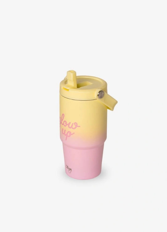Insulated Tumbler 600ml - Glow Up Pink/Yellow