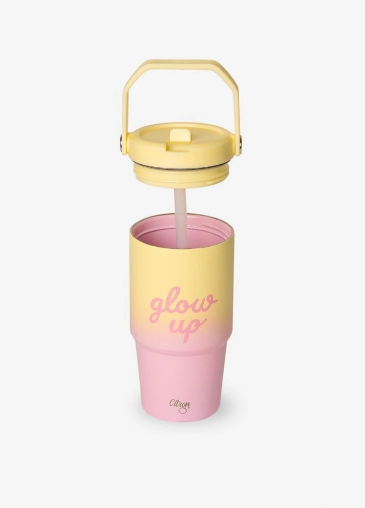 Insulated Tumbler 600ml - Glow Up Pink/Yellow