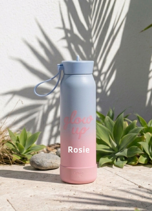 350ml Insulated Water Bottle - Glow Up Pink/Blue