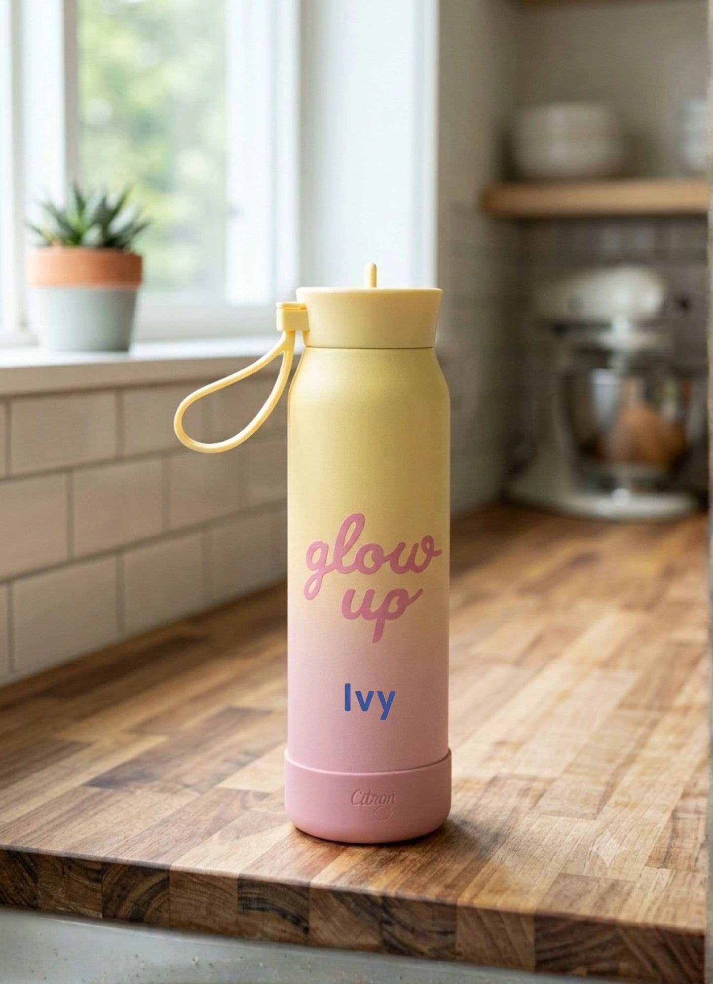 350ml Insulated Water Bottle - Glow Up Pink/Yellow