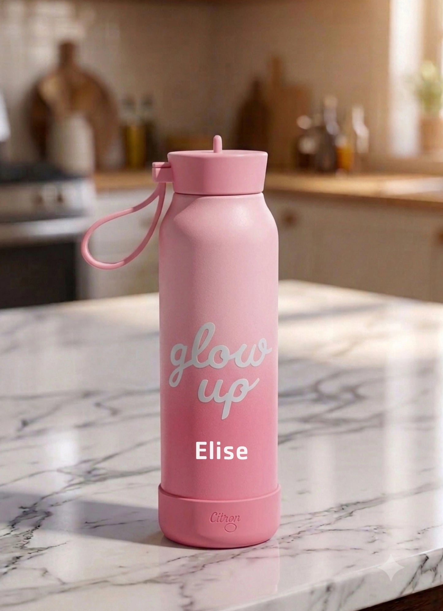 500ml Insulated Water Bottle - Glow Up Pink