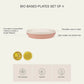 Eco Plates Set of 4 - Pink/Cream