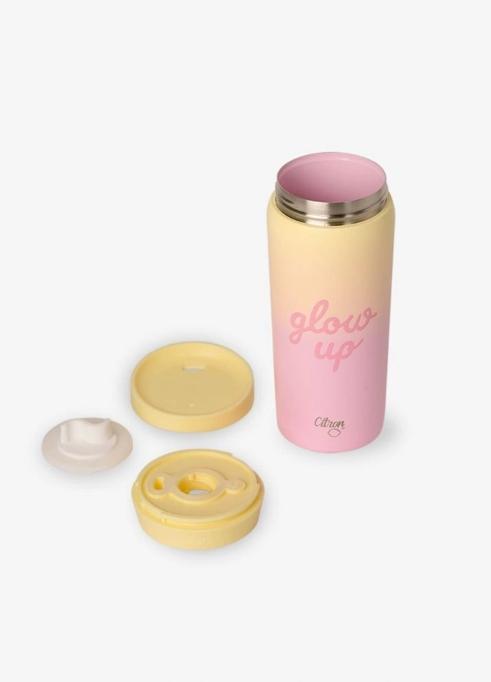 Travel Mug 450ml - Glow Up Pink/Yellow