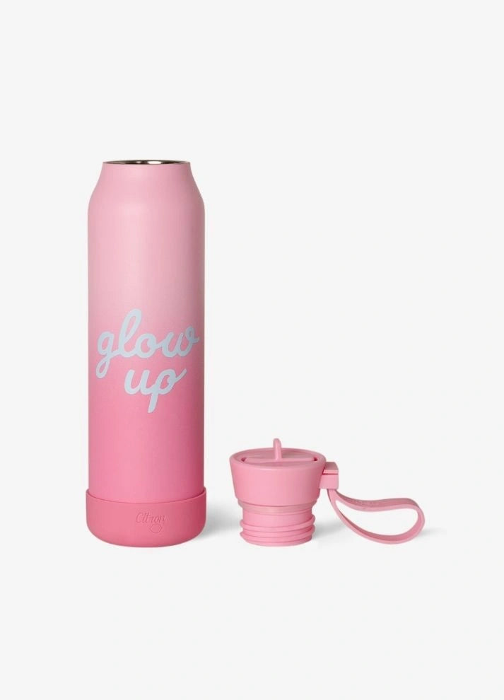 500ml Insulated Water Bottle - Glow Up Pink
