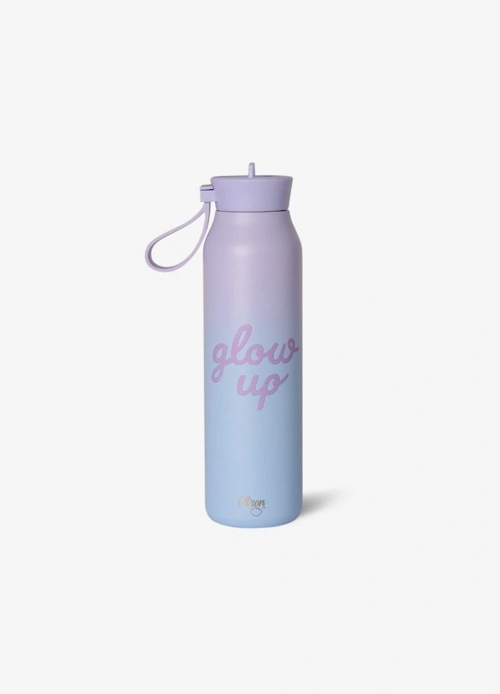 500ml Insulated Water Bottle - Glow Up Blue/Purple