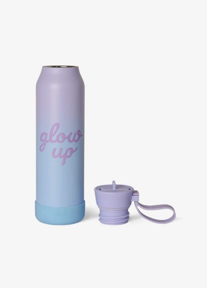 500ml Insulated Water Bottle - Glow Up Blue/Purple