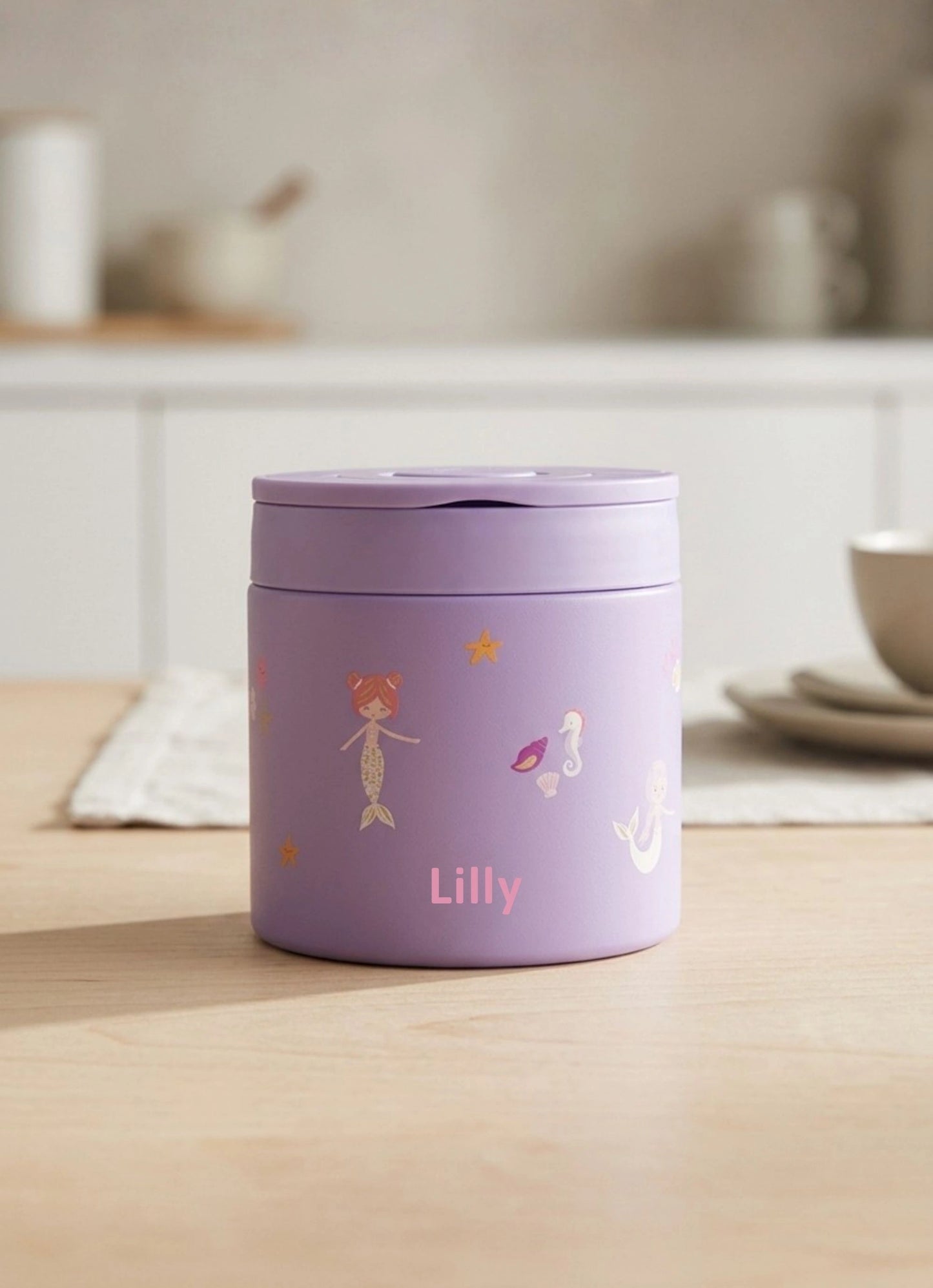 Insulated Food Flask 350ml - Mermaid